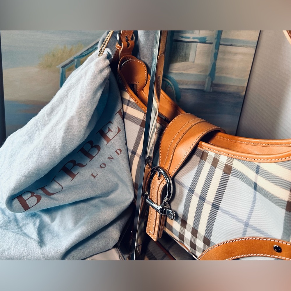 Burberry Nova Check Canvas Shoulder Bag